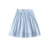 Atacado de Roupas Femininas Transfronteiriças Estilo Europeu e Americano Chegadas Novas Primavera 2026 Saia Curta Listrada Fresca Emagrecedora com Barra de Renda Meia Saia
