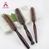 Peine Rulo para el Cabello sin Cerdas de Madera Maciza Dientes de Nylon en Forma de V Cabeza de Flor de Pera Cabello Rizado Estilo Ondas Grandes y Voluminoso