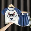 Conjunto de Verano para Niños de Manga Corta Camiseta de Algodón para Niños de 0 a 5 Años Pantalones Cortos para Bebé Vestido de Verano Casual para Bebé de Manga Media