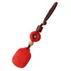 Colgante Llavero de Coche Rojo Cinabrio Marca Ping an Wu Shi para Hombres y Mujeres para Proteger su Año Zodiacal Colgante Tendencia Nacional Estilo Antiguo Colgante