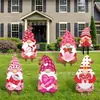 Cartão de inserção para jardim novo de Dia dos Namorados transfronteiriço decoração de jardim ao ar livre para temporada de casamento letras Cupido inserção de cartão para gramado