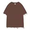 Camiseta de Verano Unisex de Manga Corta, Algodón Puro de 300g, Corte Holgado, Amigable con la Piel, Cómoda, Gruesa, Moderna, Versátil, Camiseta Base