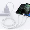 Cabo de Dados Trançado de Nylon Um-Para-Três Cabo de Carregamento para Celular Três-Em-Um Carregamento Rápido 3A Adequado para Apple Android Type