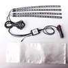 Iluminación Ambiental para el Piso del Coche Control Remoto Bluetooth 48 LEDs SMD Controlados por Sonido Decorativos Modificados Siete Colores Respiratorios para Vehículo