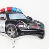 Série de transporte transfronteiriço balões de folha de carro de polícia retrô para decoração de festa de aniversário infantil