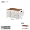 Puesto al aire libre Caja de almacenamiento para camping Caja de almacenamiento con cubierta de madera para camping Caja de almacenamiento para maletero de coche Caja plegable para picnic