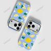 Funda de Teléfono Rayas de Limón de Verano Adecuada para Apple 17Pro Funda con Película Dos en Uno Funda para Teléfono Iphone16/15