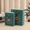 Embalagens de Natal para Atacado Sacolas de Presente Sacolas de Presente de Natal Prontas Sacolas de Papel Kraft Bolsas Vermelhas de Grande Capacidade