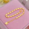 Pulsera de cabeza de conejo chapada en oro de latón al por mayor joyería de imitación de oro electrochapada entidad comercio electrónico suministro pulsera fina para damas