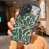 Funda Protectora Creativa A90 Vidrio Templado para Teléfono S24 Funda para Teléfono S26 Adecuada para A16 Samsung S25Ultra Patrón Fresco