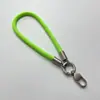 Correa tejida de poliéster de 7 mm para teléfono con hebilla en forma de corazón, correa de muñeca anti-pérdida, pulsera para botella de agua, llavero, correa para cámara, correa de muñeca
