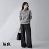 Suéter tejido a mano con trenzas, cuello alto y media cremallera personalizado para mujer, top corto de punto trenzado holgado, adecuado para ir al trabajo y para un estilo de capas elegante