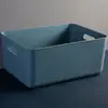 Caixas e cestos de armazenamento de plástico recipientes multicoloridos adequados para armários de cozinha caixas prateleiras de armazenamento de banheiro e banheira