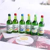 Cola Acessórios de Celular Brincos DIY Chaveiro Pingente de Joia Material Fruta Artificial Suco de Laranja Garrafa de Bebida Garrafa de Vinho