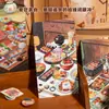 Colección de Pegatinas Escénicas Yuxian: Recolección de Comida para Esquina de Mesa con Patrones Estilo Japonés para Escena Miniatura Inmersiva Comida Collage DIY
