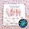 Doce Nail Art Joias Rosa Luminosa Blooming Bud Resina Gradiente Flor Nail Wear Nail Material Acessórios