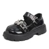 Zapatos Mary Jane de Cuero para Niñas con Calados y Punta Cerrada 2026 Primavera/Verano Nuevos y Modernos Versátiles Zapatos de Mariposa Princesa para Niños