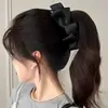 Pinza de plátano con lazo estilo coreano, pinza vertical, pinza de garra para coleta alta, tamaño grande para cabello grueso, pasador para mujer, pinza para la parte posterior de la cabeza, accesorio para el cabello