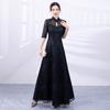 Vestido de Noche Host de Comercio Exterior shopee Vestido Negro de Fiesta del Sudeste Asiático Vestido Largo de Uso Diario para Mujer