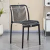 Cadeiras Listradas Horizontais Feitas Sob Medida pelo Fabricante para Pátio Externo, Churrasco, Loja de Chá com Leite, Cadeiras de Espera para Cafeteria, Poltronas