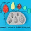 Molde de Silicone para Decoração de Bolo de Fondant, Pinha, Árvore de Natal, Ornamento de Gesso