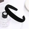 Diadema transfronteriza europea y americana estilo ins Amazon diadema de terciopelo de seda de leche diadema de franela engrosada otoño e invierno diadema negra para mujer