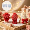 Vela Perfumada Silicone Molde Flor Pilar Laço Rosa Dia dos Namorados Presente Artesanal Difusor de Aroma Pedra