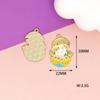 Planta conejito DIY accesorios para joyería Conejo tulipán lindo caricatura aleación gota de aceite llavero colgante collar