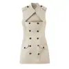 Ins ropa de mujer al por mayor estilo europeo y americano transfronterizo otoño nuevo sexy abertura gabardina vestido mini 7863212