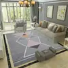 Suministrado directamente por el fabricante, alfombra impresa geométrica simple para sala de estar y dormitorio, felpudo para pasillo con diseño nórdico