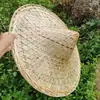 Sombrero de Sol de Bambú Hecho a Mano, Impermeable y Protección Solar, Sombrero de Paja Decorativo, Accesorios para Actuaciones de Danza para Hombres y Mujeres, Gorra del Ejército Rojo