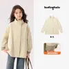 Ropa de Otoño Pudding Haru para Niñas, Tops Infantiles, Nuevo Estilo de Otoño 2026 Gabardina Infantil Sencilla y Elegante