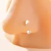 Joyería de Plata con Circonita Cruzada Europea y Americana para Nariz, Accesorios Populares de Lujo Ligero para Nariz en Amazon, Acero Inoxidable Venta al por Mayor de Comercio Exterior para Mujeres