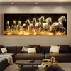 Lujo Ligero, Éxito Inmediato, Sala de Estar, Sofá Grande, Pintura Decorativa para Pared de Fondo, Iluminación LED para Oficina, Mural de Caballos