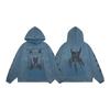 ERD Melancolía Marca de Moda de Segunda Generación Rica Estampado de Figura Moda Retro Sudadera con Capucha Suelta Cálida para Parejas para Hombre y Mujer