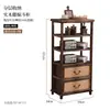 Aparador de Madeira Maciça Vintage Armazenamento Estilo Country Americano Sala de Estar Armário Antigo Pousada Armário de Jantar Balde Decorativo Criativo Armário