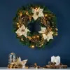 2025 Venta Caliente Clásico Navidad Gran Retardante de Llama Encriptado con Luz Hotel Ventana Vestíbulo Ambiente Escena Diseño