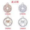 Colgante Protector de Color UV Pulsera de Moda Collar Flor Completa de Diamantes Placa de Flor Araña Hueca Accesorios de Aleación Venta al por Mayor en Stock