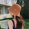 Nuevo Sombrero de Pescador de Punto para Mujer para Verano, Protección Solar, Transpirable con Diseño Hueco, Elegante y Adelgazante