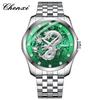 Reloj de Pulsera para Hombre Resistente al Agua con Calendario en Relieve de Tótem de Dragón Estilo Chino Amanecer Correa de Acero Explosiones Transfronterizas Reloj de Negocios para Hombre