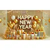 2027 Decoración de Año Nuevo de Amazon Banderín Bandera Colgante Fiesta de Nochevieja Fondo para Fotos Soporte Venta Caliente Transfronteriza