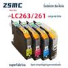 Cartucho de Tinta Mengxiang Compatível Brother LC263 LC261 para Impressora MFC-J480DW DCP-J562DW