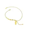 Tobillera de la Suerte Dorada Simple y Elegante Mismo Estilo para Mujer, Tobillera de Buena Suerte de Gama Alta Nicho Accesorio para el Pie Modelo Nuevo