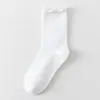Calcetines de Media Caña para Niña 2026 Estilo Delgado Otoño Invierno con Bordes Fruncidos para Recién Nacidos Calcetines para Bebé Primavera Otoño Ajuste Holgado No Aprietan las Piernas