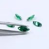 Zircón de Corte Marquesa de 5A, Zircón de Color Especial Azul Marino Verde, Zircón de Forma Marquesa Azul Real de Agujero Único, Piedra Suelta de Color Precioso con Fondo Puntiagudo