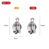 Qk064 Pingente de Flor de Lírio-do-Vale DIY Acessórios de Joias em Liga de Zinco Pingente para Pulseira de Cristal 14X8Mm1.2G