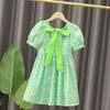 Vestido de verano para niñas 2022, nuevo vestido de princesa de moda, vestido de verano para niñas pequeñas y medianas.