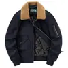 Novo casaco masculino de algodão acolchoado para comércio exterior transfronteiriço, forrado com fleece, espessado, com gola de pele removível, casaco acolchoado de algodão 7022A