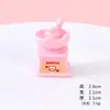 Linda Máquina de Café de Oso Rosa Accesorios de Resina Casa de Muñecas Comida en Miniatura Juguete Decoración DIY Juguete de Juego de Imitación