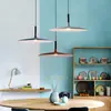 Lámpara colgante estilo minimalista para comedor y dormitorio, moderna simple creativa estilo nórdico LED platillo volador accesorio de iluminación estilo industrial para bar y mesa de comedor